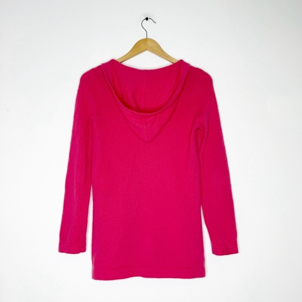 Lilly Pulitzer 100% Cashmere Hoodie Sweater Pink Women’s Small - Picture 3 of 7